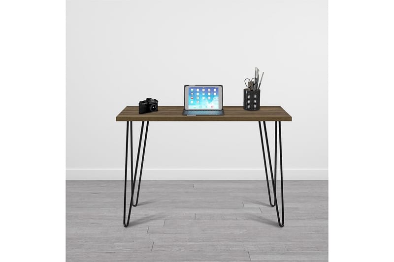 Owen Skrivebord 102 cm Valnøttsbrun/Svart - Dorel Home - Møbler - Bord - Kontorbord - Skrivebord