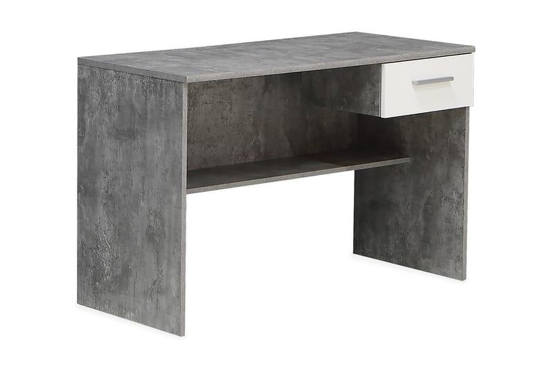 Paesley Skrivebord 110 cm med Oppbevaringsskuff - Grå/Hvit - Møbler - Bord - Kontorbord - Skrivebord