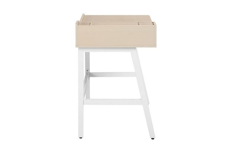PaRammearibo Skrivebord 100 cm med Oppbevaring - Hvit/Lysebrun - Møbler - Bord - Kontorbord - Skrivebord