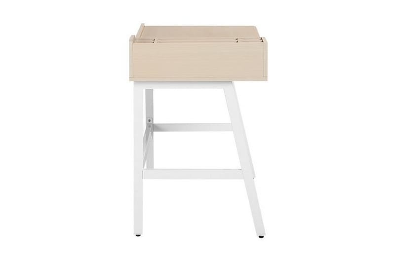 PaRammearibo Skrivebord 100 cm med Oppbevaring - Hvit/Lysebrun - Skrivebord