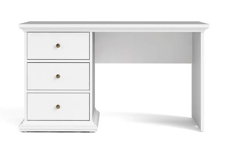 Paris skrivebord 130 cm, Hvit