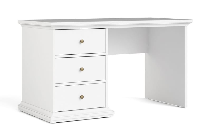Paris skrivebord 130 cm - Hvit - Møbler - Bord - Kontorbord - Skrivebord