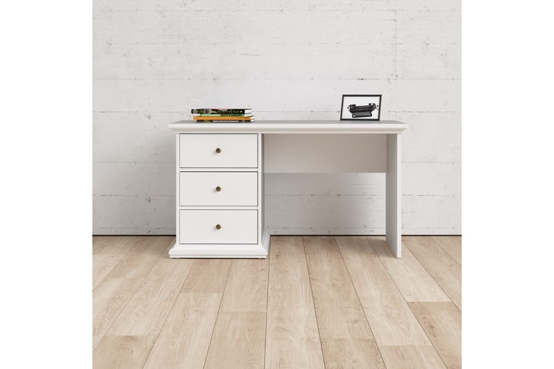 Paris skrivebord 130 cm - Hvit - Møbler - Bord - Kontorbord - Skrivebord