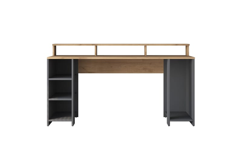 Parsant Skrivebord 160 cm - Valnøtt/Antrasitt - Møbler - Bord - Kontorbord - Skrivebord