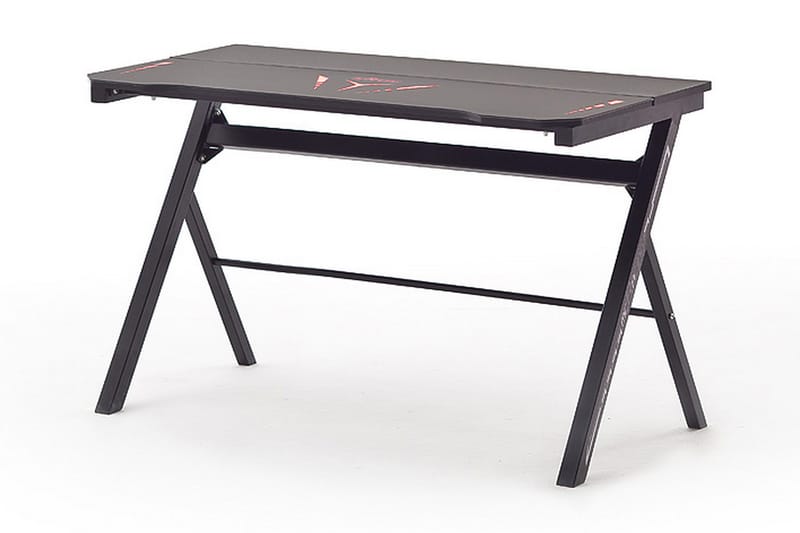 Pernia Basic 4 Gaming Skrivebord 120 cm - Glass/Svart - Skrivebord - Databord