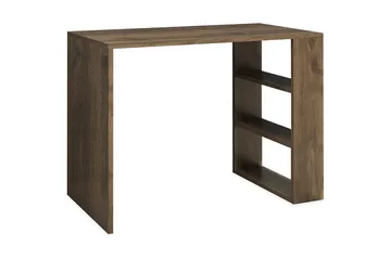 Puqa Design Skrivebord 90 cm med Oppbevaringshyller - Valnøttsbrun - Møbler - Bord - Kontorbord - Skrivebord