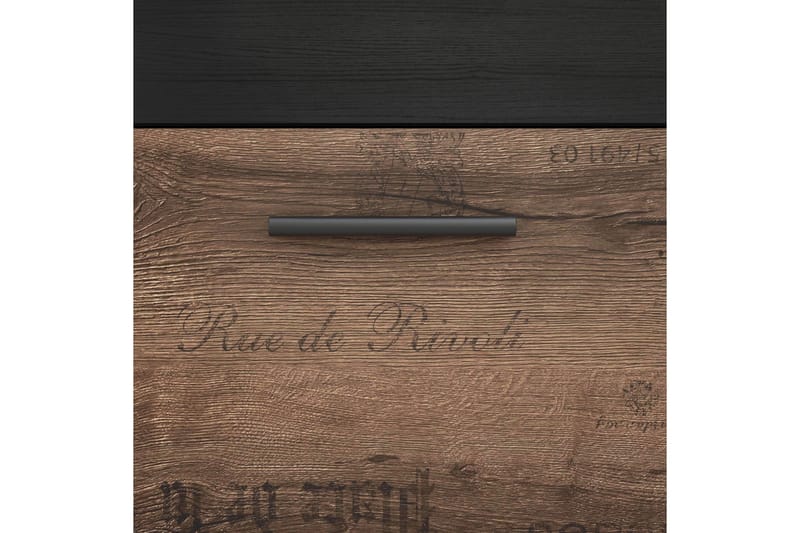 Purgason Skrivebord 110 cm med Oppbevaringsskuff + Skap - Brun - Skrivebord