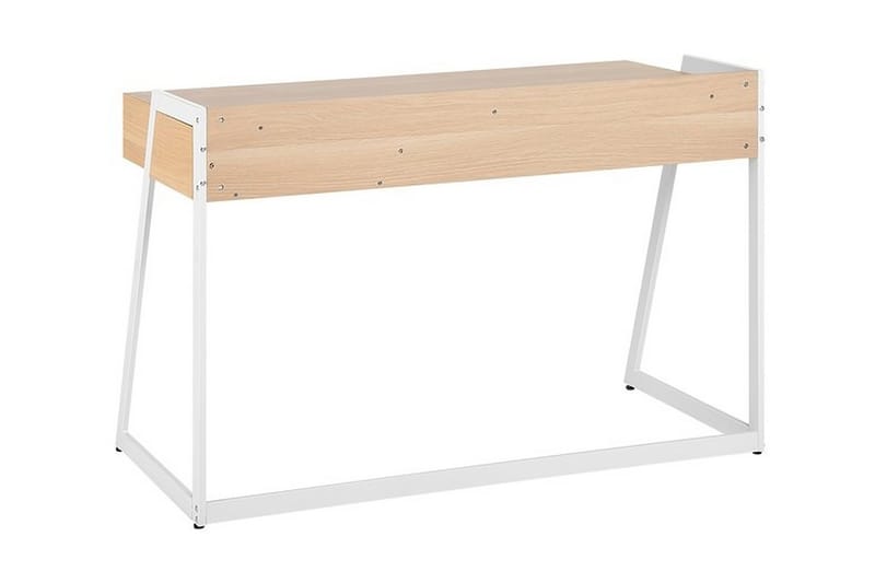 Quickborn Skrivebord 120 cm med Oppbevaringsskuff - Hvit/Lysebrun - Møbler - Bord - Kontorbord - Skrivebord