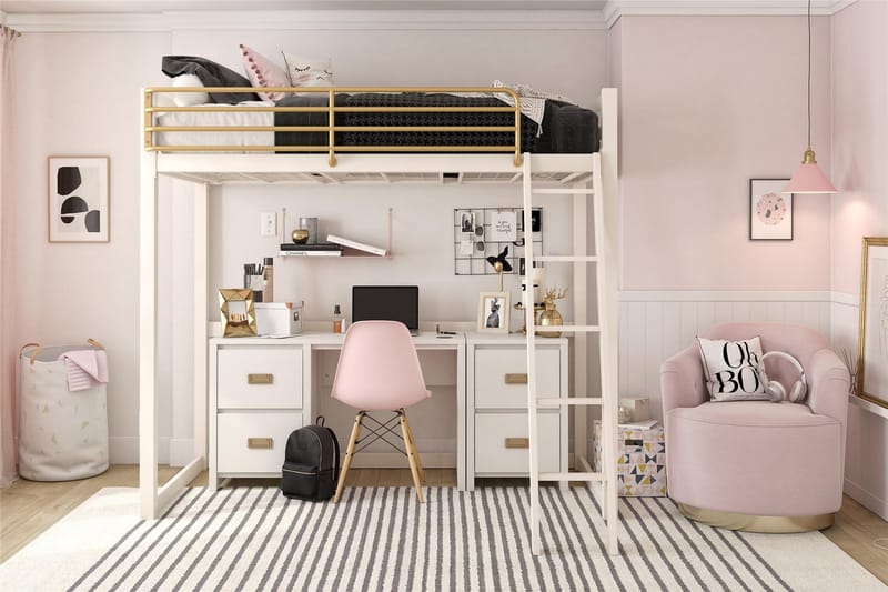 Quincy Skrivebord 120 cm Hvit - Queer Eye - Møbler - Bord - Kontorbord - Skrivebord