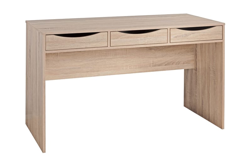 Ryea Skrivebord 120 cm med Oppbevaring 3 Skuffer - Natur - Møbler - Bord - Kontorbord - Skrivebord