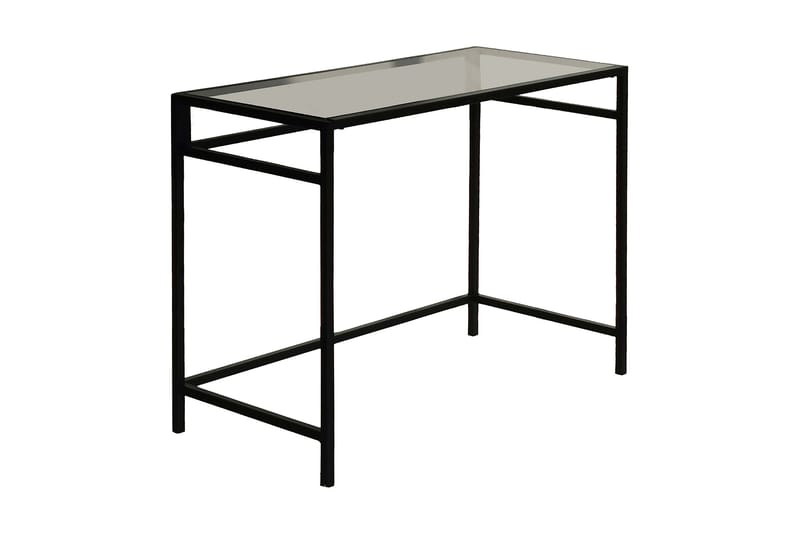 Sabani Skrivebord 100 cm - Glass/Røykfarget/Svart - Skrivebord