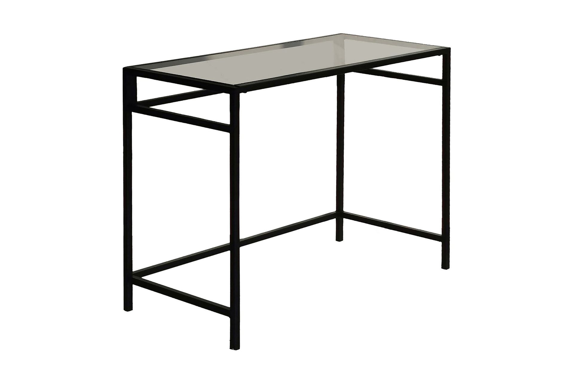 Sabani Skrivebord 100 cm - Glass/Røykfarget/Svart