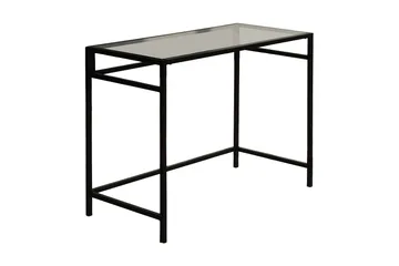 Sabani Skrivebord 100 cm - Glass/Røykfarget/Svart - Møbler - Bord - Kontorbord - Skrivebord