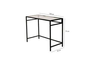 Sabani Skrivebord 100 cm - Glass/Svart - Møbler - Bord - Kontorbord - Skrivebord