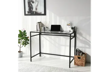 Sabani Skrivebord 100 cm - Glass/Svart - Møbler - Bord - Kontorbord - Skrivebord