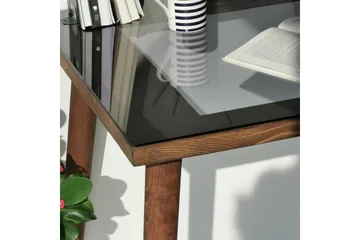 Sabani Skrivebord 110 cm - Glass/Valnøttbrun - Møbler - Bord - Kontorbord - Skrivebord