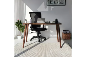 Sabani Skrivebord 110 cm - Glass/Valnøttbrun - Møbler - Bord - Kontorbord - Skrivebord