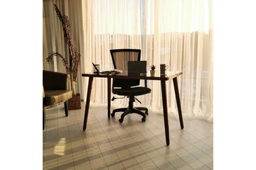 Sabani Skrivebord 110 cm - Glass/Valnøttbrun - Møbler - Bord - Kontorbord - Skrivebord