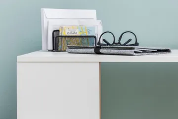 Shuping Skrivebord 120 cm med Oppbevaringshyller - Hvit - Møbler - Bord - Kontorbord - Skrivebord