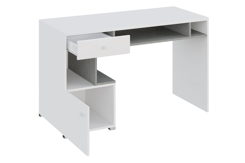 Sigmana Skrivebord 125 cm - Grå/Hvit/Natur - Skrivebord