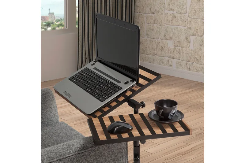 Similton Ståskrivebord 67 cm Tekst Striper - Tre/natur - M øbler - Bord - Kontorbord - Skrivebord - Hev og senkbart skrivebord