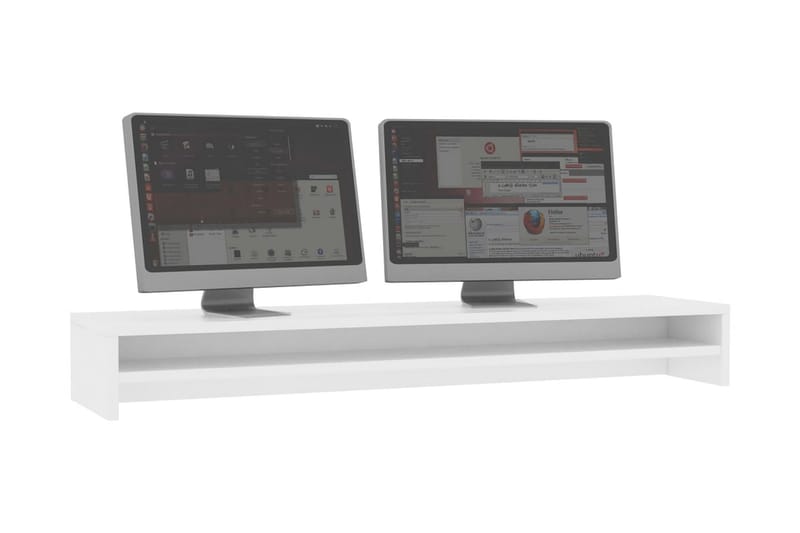 Skjermstativ hvit 100x24x13 cm sponplate - Møbler - Bord - Kontorbord - Skrivebord