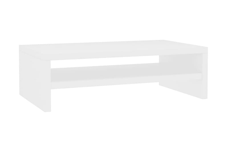Skjermstativ hvit 42x24x13 cm sponplate - Hvit - Skrivebord