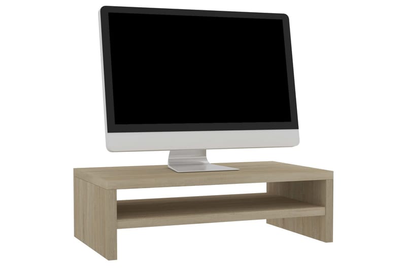 Skjermstativ sonoma eik 42x24x13 cm sponplate - Brun - Møbler - Bord - Kontorbord - Skrivebord