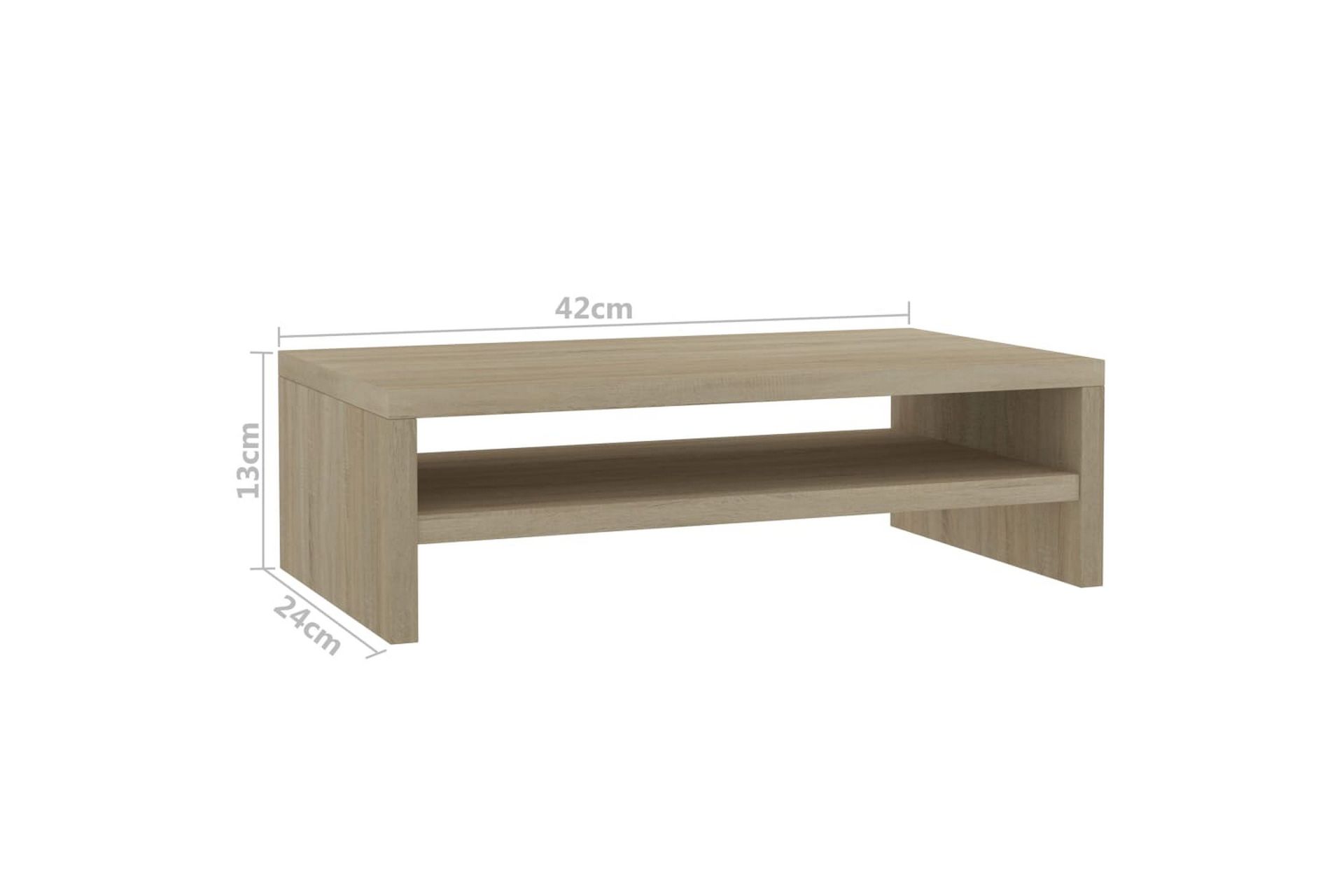 Skjermstativ sonoma eik 42x24x13 cm sponplate - Brun - Møbler - Bord - Kontorbord - Skrivebord