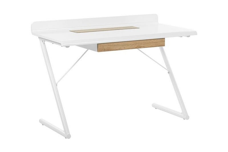 Skrivebord 120 x 60 cm Hvit/Lyst tre FOCUS - Hvit - Skrivebord