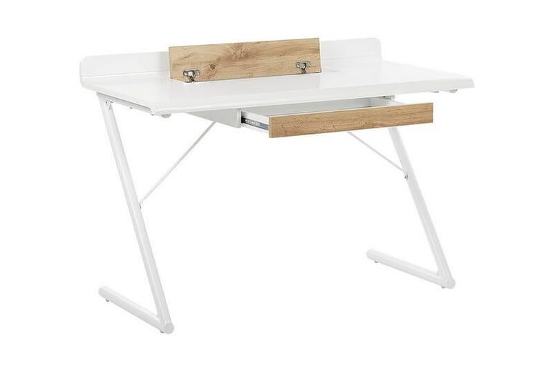 Skrivebord 120 x 60 cm Hvit/Lyst tre FOCUS - Hvit - Skrivebord