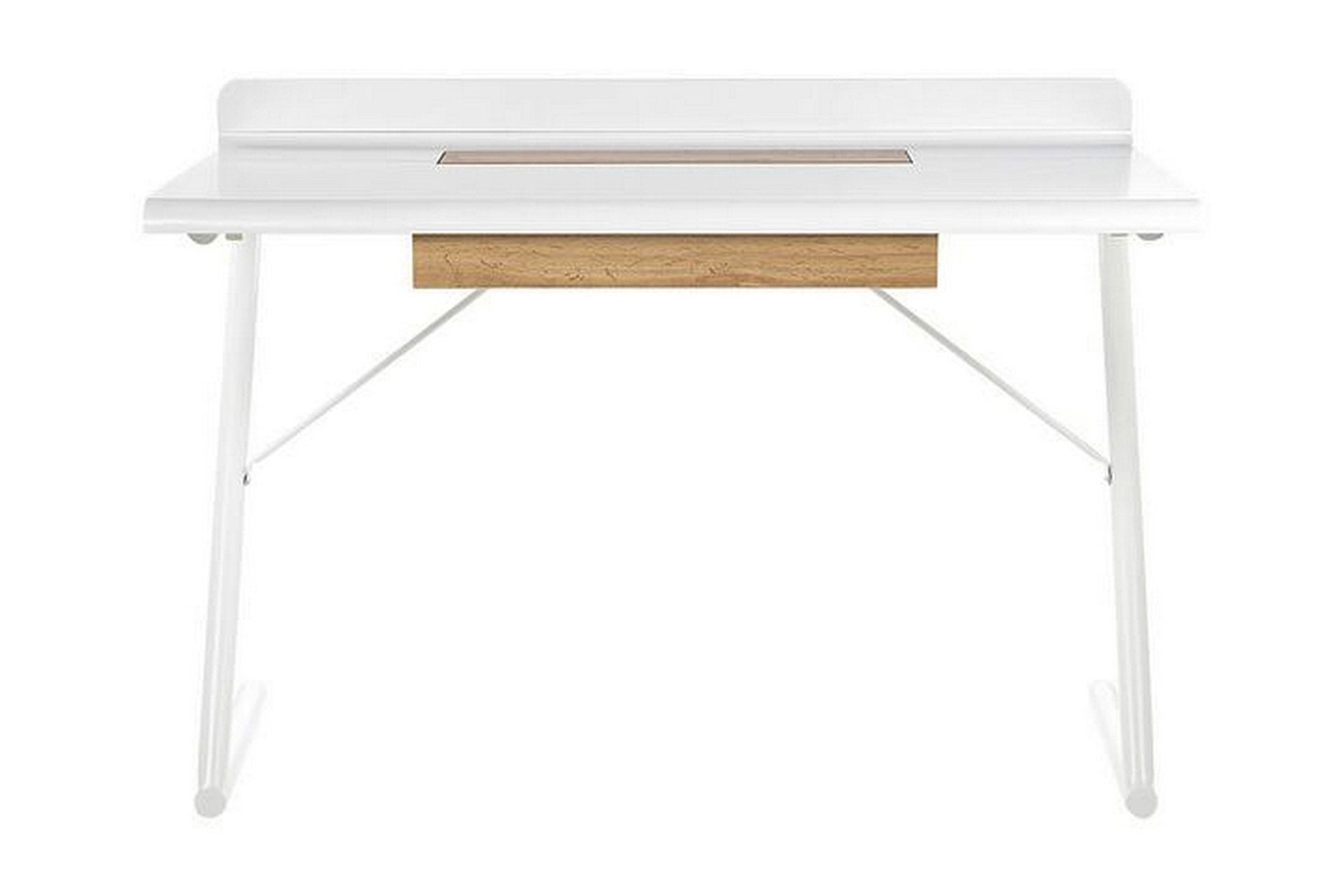 Skrivebord 120 x 60 cm Hvit/Lyst tre FOCUS - Hvit - Møbler - Bord - Kontorbord - Skrivebord