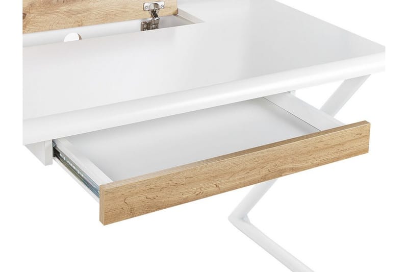 Skrivebord 120 x 60 cm Hvit/Lyst tre FOCUS - Hvit - Møbler - Bord - Kontorbord - Skrivebord