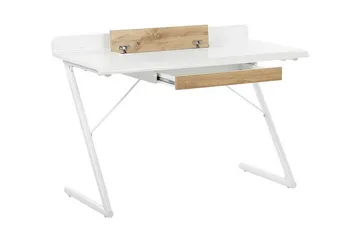 Skrivebord 120 x 60 cm Hvit/Lyst tre FOCUS - Hvit - Møbler - Bord - Kontorbord - Skrivebord