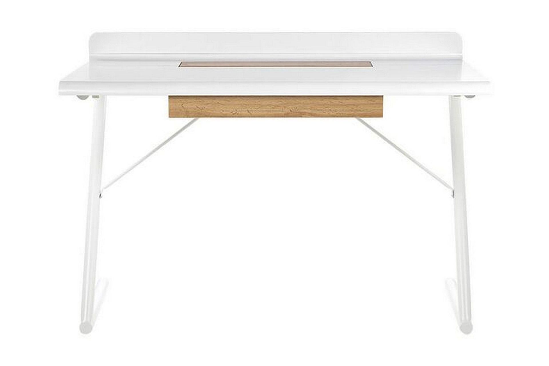 Skrivebord 120 x 60 cm Hvit/Lyst tre FOCUS - Hvit