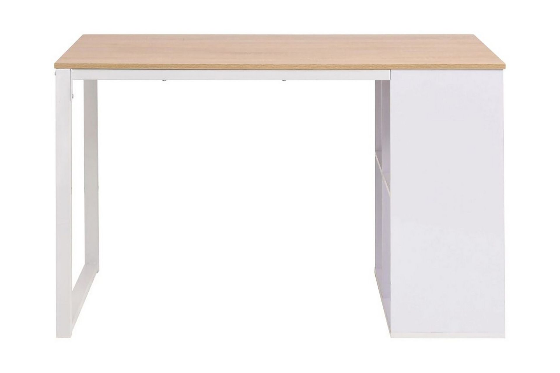 Skrivebord 120x60x75 cm eik og hvit - Møbler - Bord - Kontorbord - Skrivebord