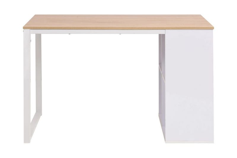 Skrivebord 120x60x75 cm eik og hvit - Skrivebord