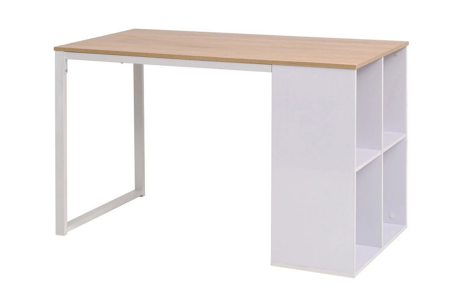 Skrivebord 120x60x75 cm eik og hvit - Møbler - Bord - Kontorbord - Skrivebord