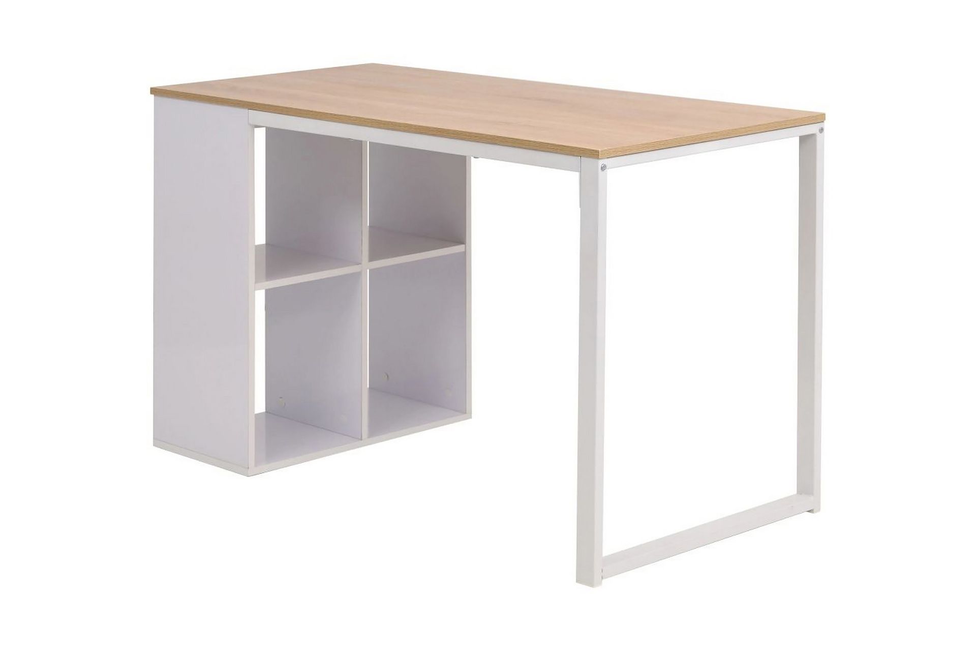 Skrivebord 120x60x75 cm eik og hvit - Møbler - Bord - Kontorbord - Skrivebord