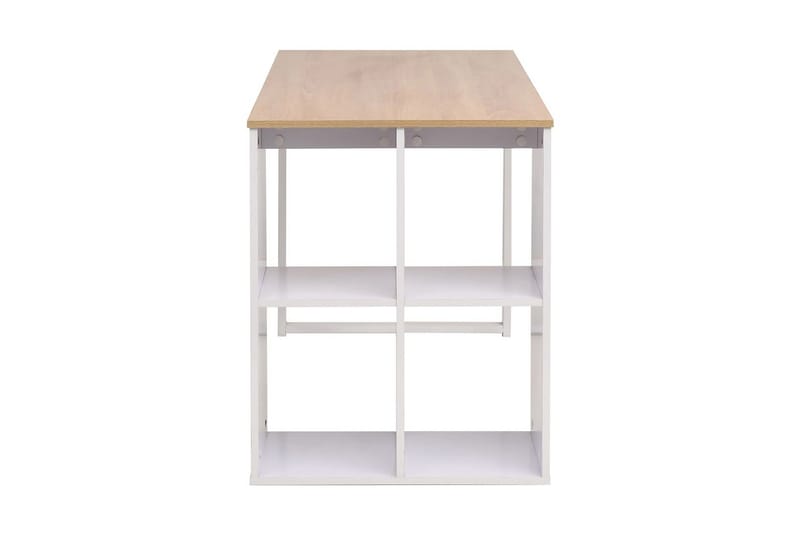 Skrivebord 120x60x75 cm eik og hvit - Møbler - Bord - Kontorbord - Skrivebord