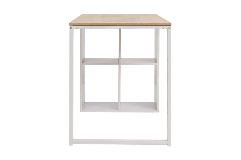 Skrivebord 120x60x75 cm eik og hvit - Møbler - Bord - Kontorbord - Skrivebord