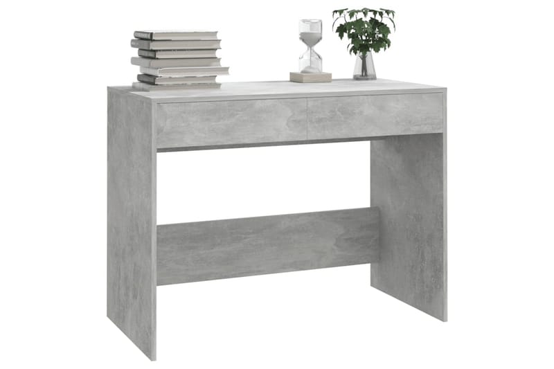 Skrivebord betonggrå 101x50x76,5 cm sponplate - Grå - Møbler - Bord - Kontorbord - Skrivebord