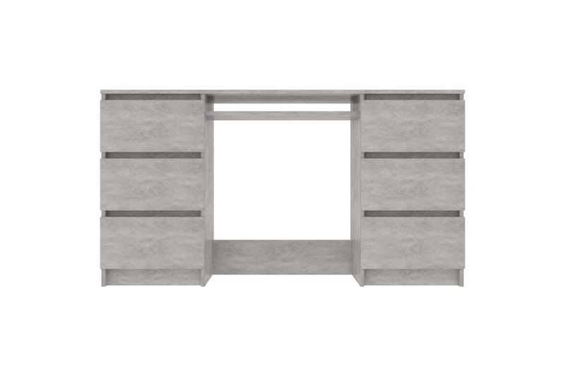 Skrivebord betonggrå 140x50x77 cm sponplate - Grå - Skrivebord