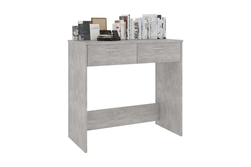 Skrivebord betonggrå 80x40x75 cm sponplate - Grå - Skrivebord