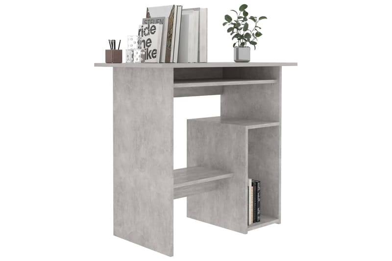 Skrivebord betonggrå 80x45x74 cm sponplate - Skrivebord