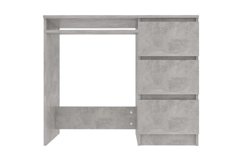 Skrivebord betonggrå 90x45x76 cm sponplate - Grå - Skrivebord