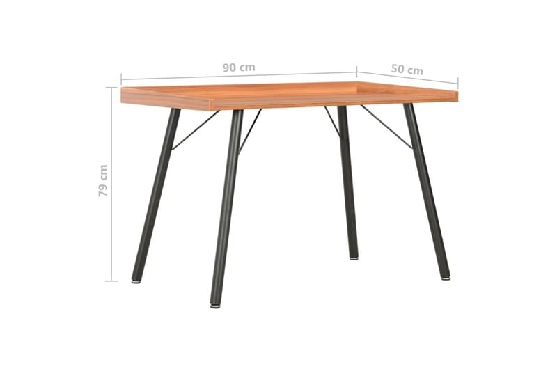 Skrivebord brun 90x50x79 cm - Brun - Møbler - Bord - Kontorbord - Skrivebord