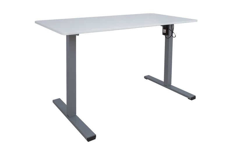 Skrivebord Ergo Optimal med motor 120x60 cm Hvit/Grå - Skrivebord