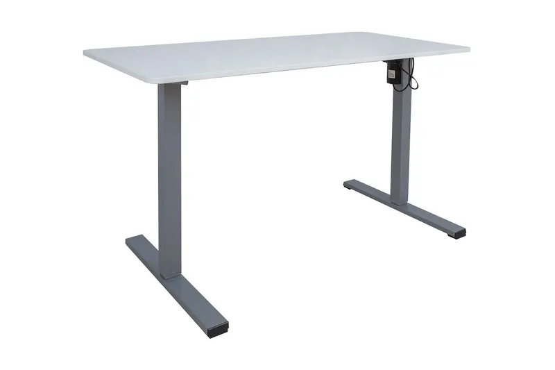 Skrivebord Ergo Optimal med motor 120x60 cm Hvit/Grå, undefined