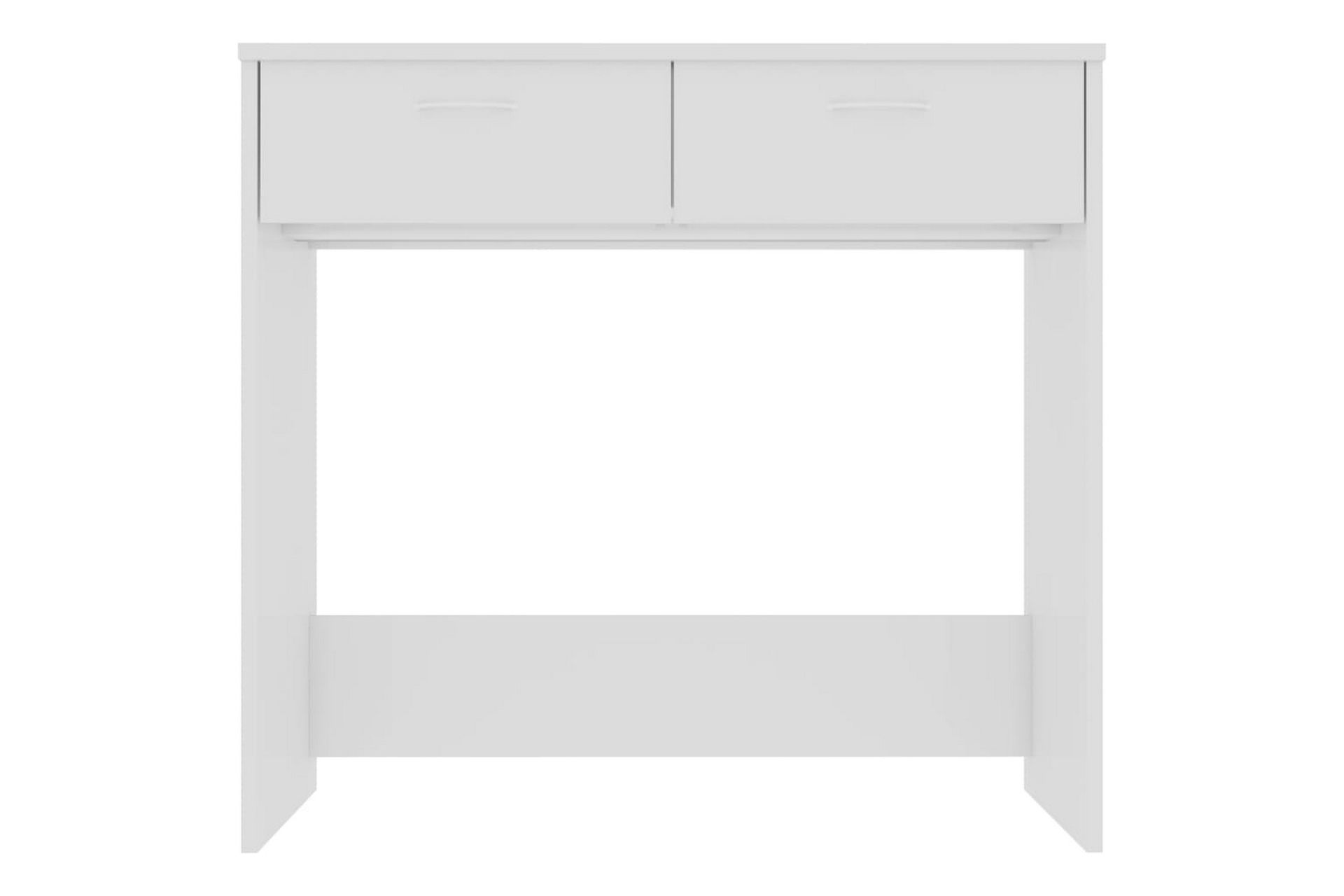 Skrivebord høyglans hvit 80x40x75 cm sponplate - Hvit - Møbler - Bord - Kontorbord - Skrivebord